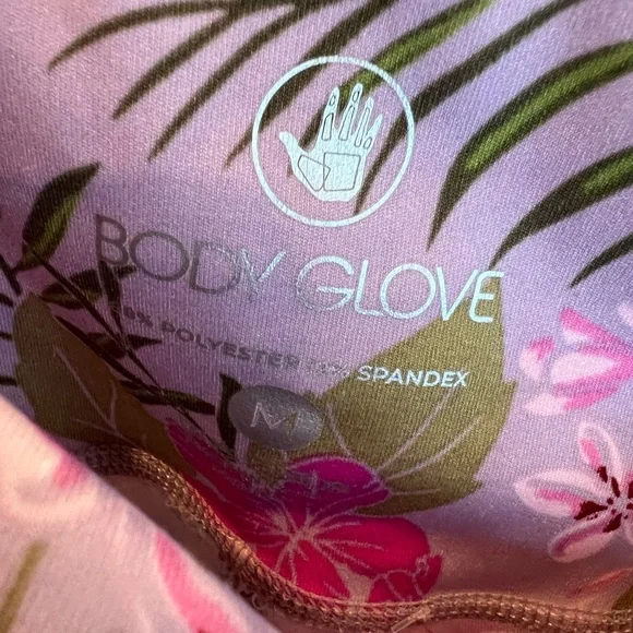 Body Glove 7/8 Leggings - Purple and Pink Floral - Picture 4 of 4